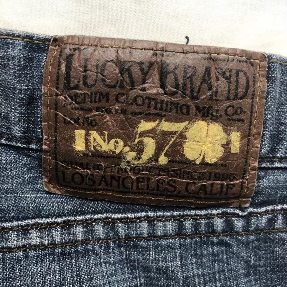 Lucky Brand Mens Classic Straight Jeans Blue Pockets Dark Wash Denim USA 36 - Picture 6 of 12